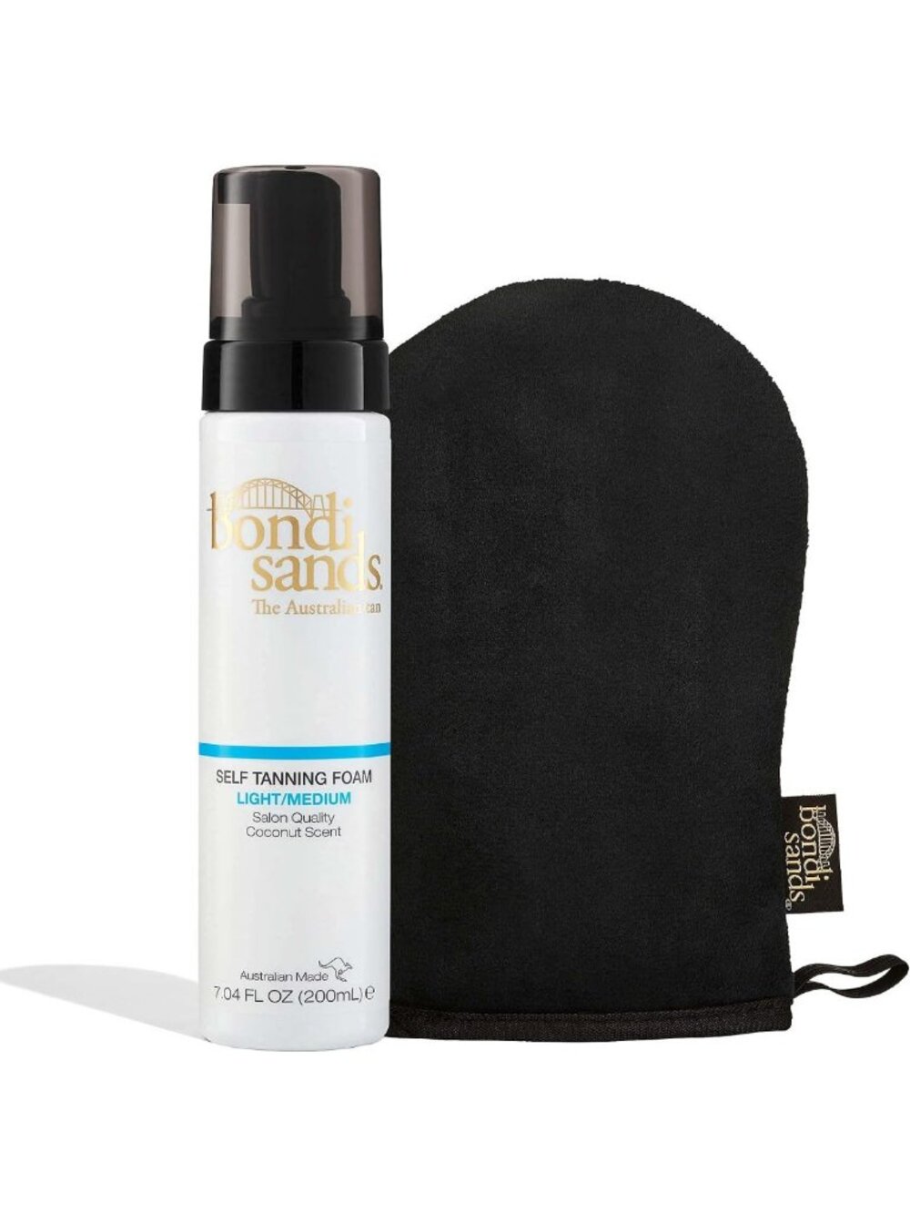 Light/Medium Self Tanning Foam & Application Mitt | Sunless Tan, Flawless Glow